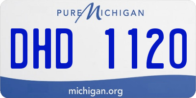 MI license plate DHD1120