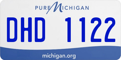 MI license plate DHD1122