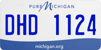 MI license plate DHD1124