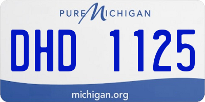 MI license plate DHD1125