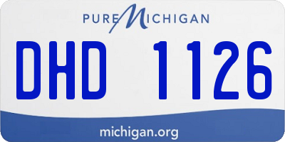 MI license plate DHD1126