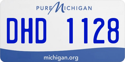 MI license plate DHD1128