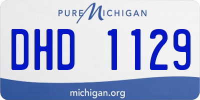 MI license plate DHD1129