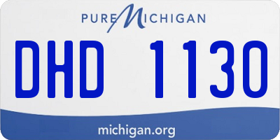 MI license plate DHD1130