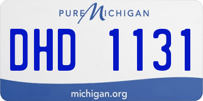 MI license plate DHD1131