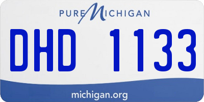 MI license plate DHD1133