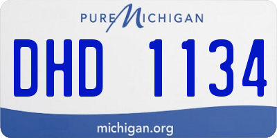 MI license plate DHD1134