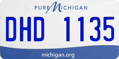 MI license plate DHD1135