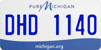 MI license plate DHD1140