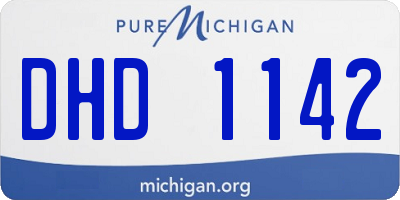 MI license plate DHD1142