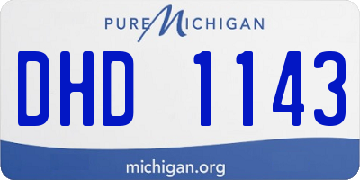MI license plate DHD1143