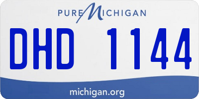 MI license plate DHD1144