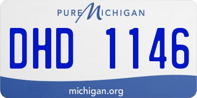 MI license plate DHD1146