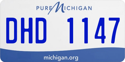 MI license plate DHD1147