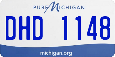 MI license plate DHD1148
