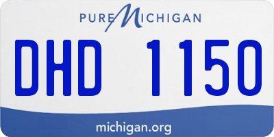 MI license plate DHD1150