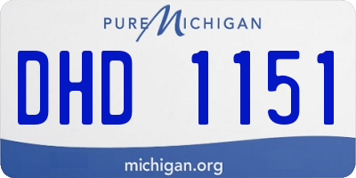 MI license plate DHD1151