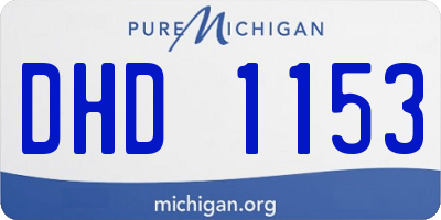 MI license plate DHD1153