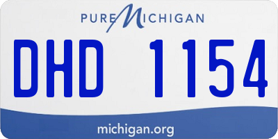 MI license plate DHD1154