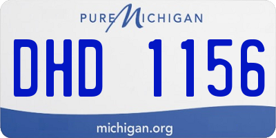 MI license plate DHD1156