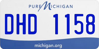 MI license plate DHD1158