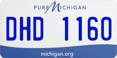 MI license plate DHD1160