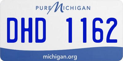 MI license plate DHD1162