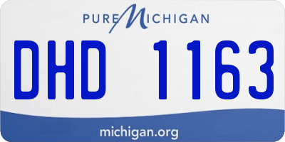 MI license plate DHD1163