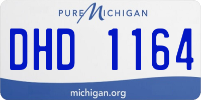 MI license plate DHD1164