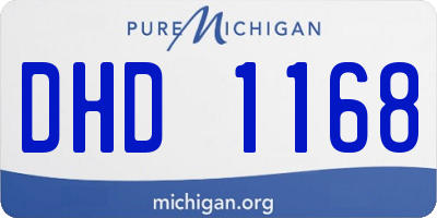 MI license plate DHD1168