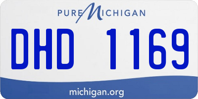 MI license plate DHD1169