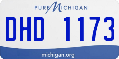 MI license plate DHD1173