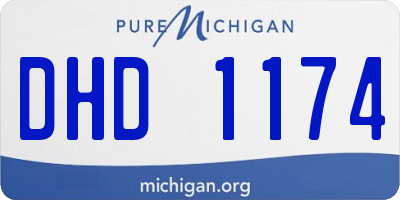 MI license plate DHD1174