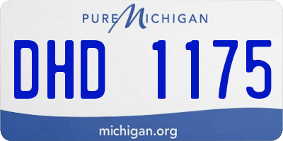 MI license plate DHD1175