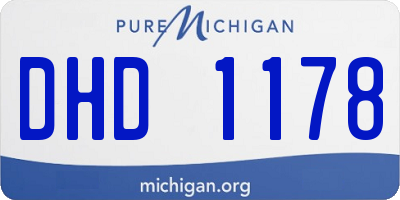 MI license plate DHD1178