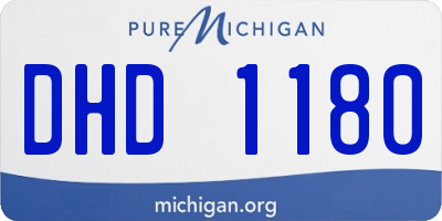 MI license plate DHD1180