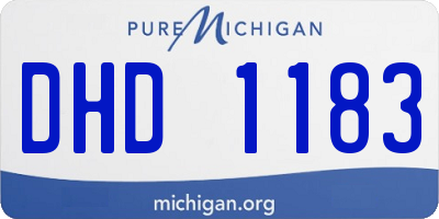 MI license plate DHD1183