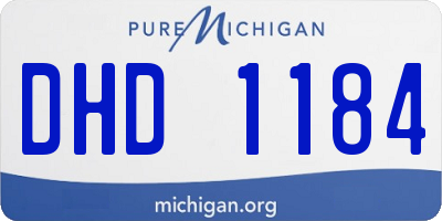 MI license plate DHD1184