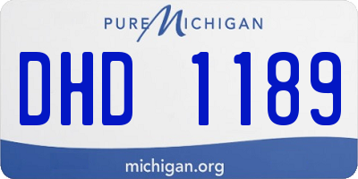 MI license plate DHD1189
