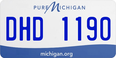 MI license plate DHD1190