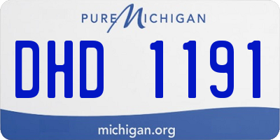 MI license plate DHD1191