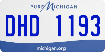 MI license plate DHD1193