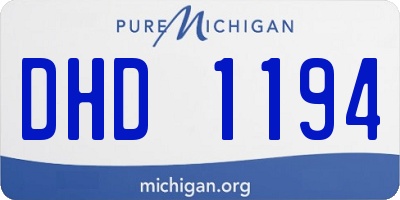 MI license plate DHD1194