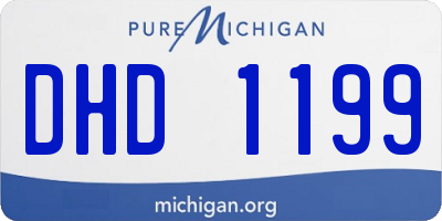 MI license plate DHD1199