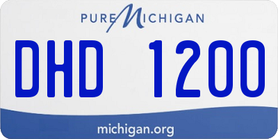 MI license plate DHD1200
