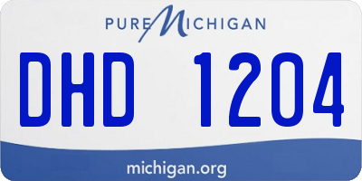 MI license plate DHD1204