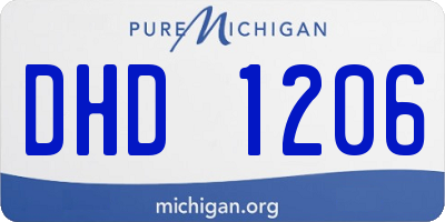 MI license plate DHD1206