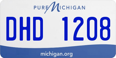 MI license plate DHD1208