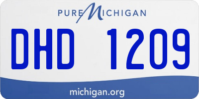 MI license plate DHD1209