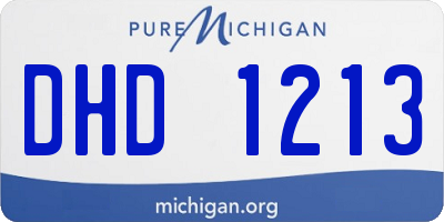 MI license plate DHD1213